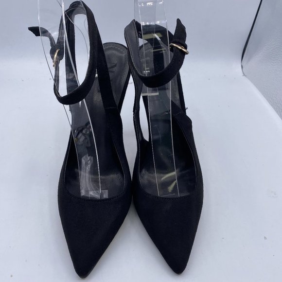 S Low Kitten Heels Pumps for Women Pointed Toe Slingback Sandals - Picture 1 of 14